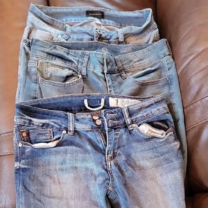Blue Jeans Size 7 Set Of 3 Pairs. Forever, So, The Style Between Us.